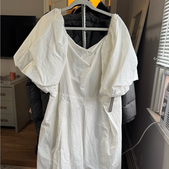 Moon River White Long Sleeve Dress
